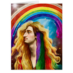 Rainbow Deity Man Of All love Fantasy Art