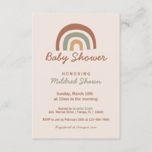 Rainbow Design Baby Shower Invitation