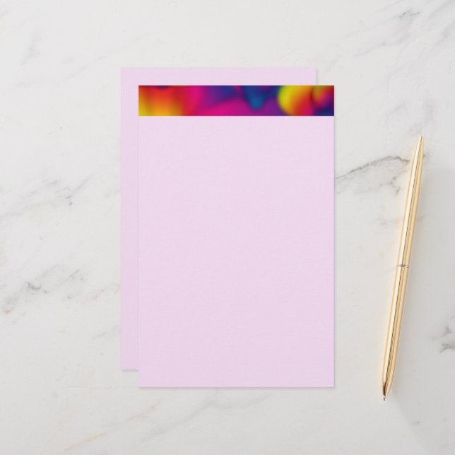Rainbow Design Stationery (Front/Back In Situ)