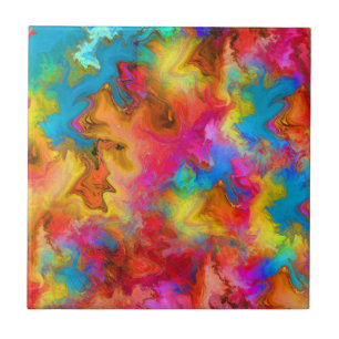 rainbow design tile