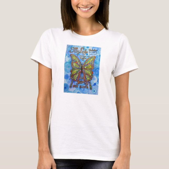 Rainbow Diabetes My Life My Choice Butterfly Shirt (Front)