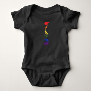 Rainbow Dinosaurs Baby Bodysuit