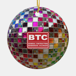 Rainbow Disco Ball Mirror Ornament