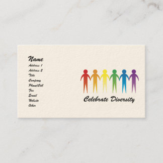 Rainbow Diversity Customizable Business Cards