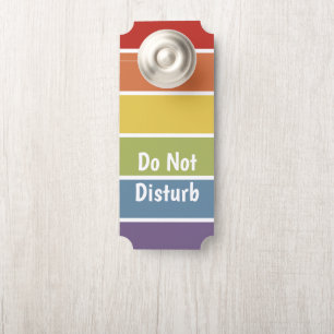 Rainbow Do Not Disturb Muted Colour Personalized Door Hanger
