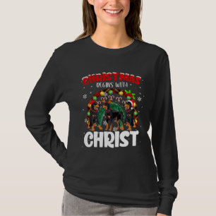 Rainbow Doberman Dog Lover Christmas T-Shirt