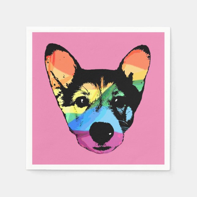 Rainbow Dog, paper napkins (Front)