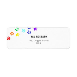 Rainbow Dog Paw 