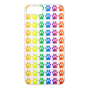 Rainbow Dog Pawprint Case-Mate iPhone Case