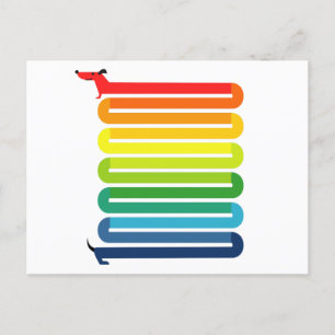 Rainbow Dog Postcard