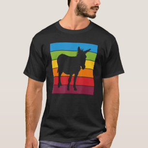 Rainbow Donkey Cute Donkey  Picture Colourful Stri T-Shirt