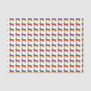 Rainbow Donkey Piñata Birthday Party Fiesta Pride Tissue Paper