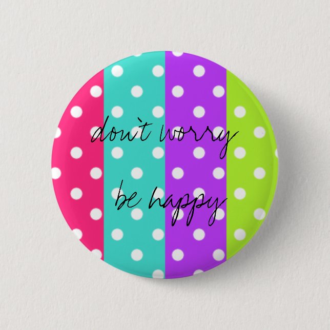 rainbow dot 2 inch round button (Front)