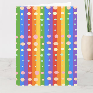 RAINBOW DOT SRIPES CARD