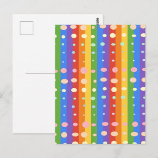 RAINBOW DOT SRIPES POSTCARD