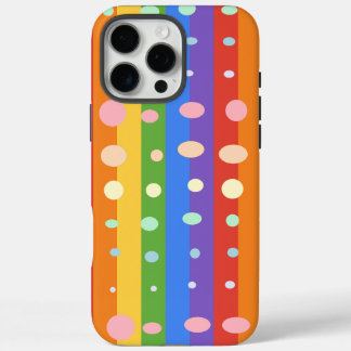 RAINBOW DOT STRIPES iPhone 16 PRO MAX CASE