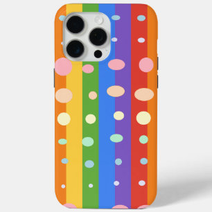 RAINBOW DOT STRIPES iPhone 15 PRO MAX CASE