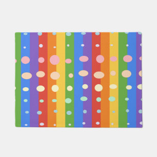 RAINBOW DOT STRIPES DOORMAT