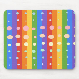 RAINBOW DOT STRIPES MOUSE PAD