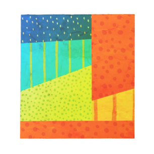 Rainbow Dots And Lines Notepad