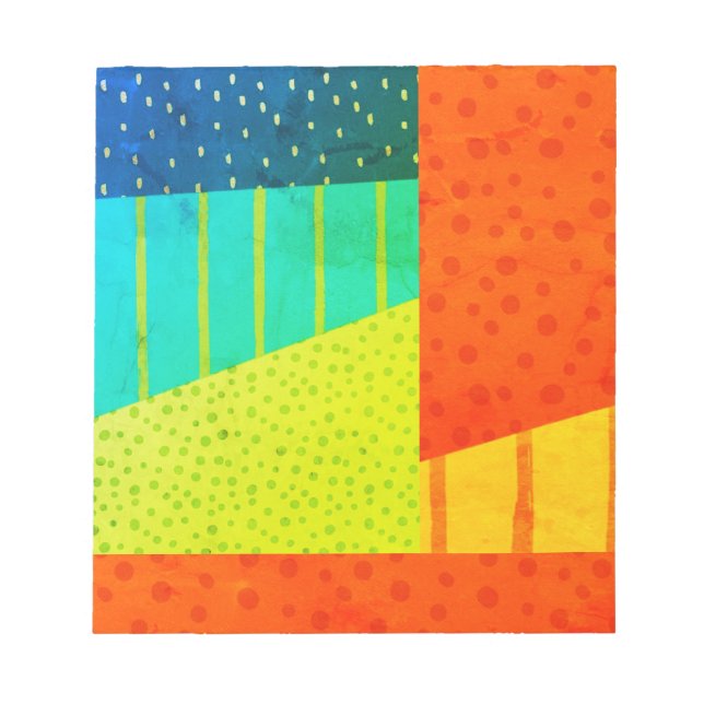 Rainbow Dots And Lines Notepad (Front)