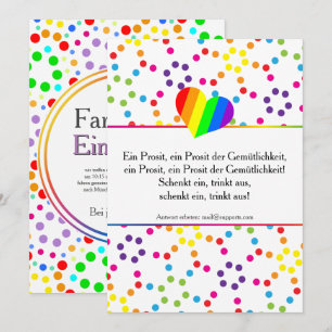 Rainbow Dots  Invitation