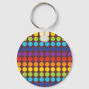 rainbow dots keychain
