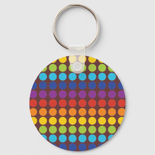 rainbow dots keychain (Front)