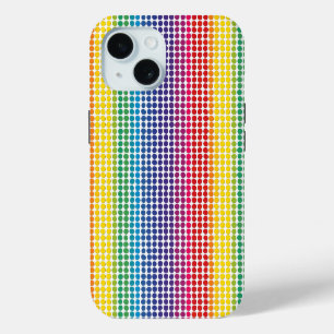 Rainbow Dots Pattern iPhone 15 Case