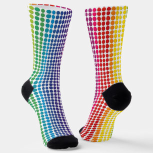 Rainbow Dots Pattern Socks