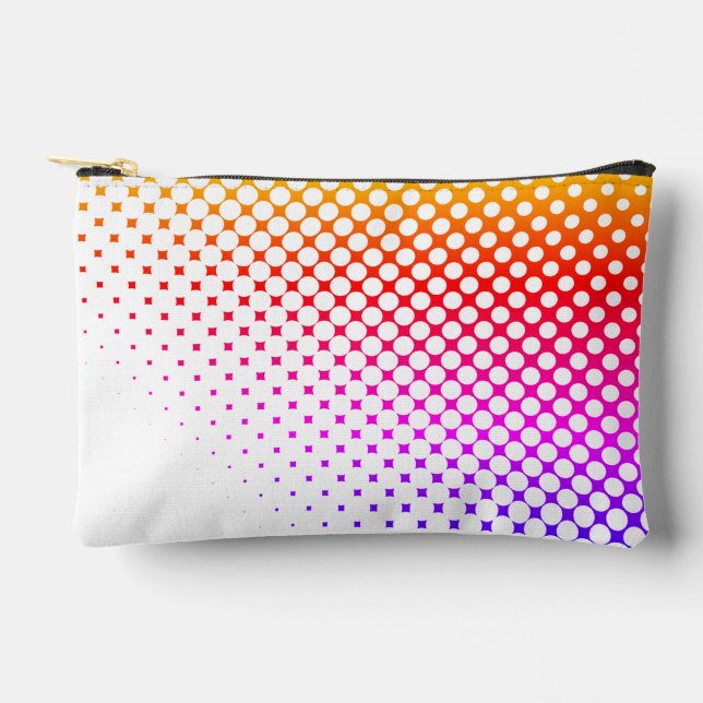 Rainbow Dots Superfade 1980s Style Accessory Pouch (Front)