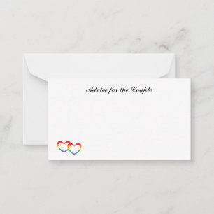 "Rainbow Double Hearts" Mini Notes