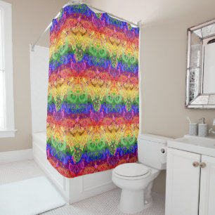 Rainbow Dragon Damask - Gay Pride Flag Colours