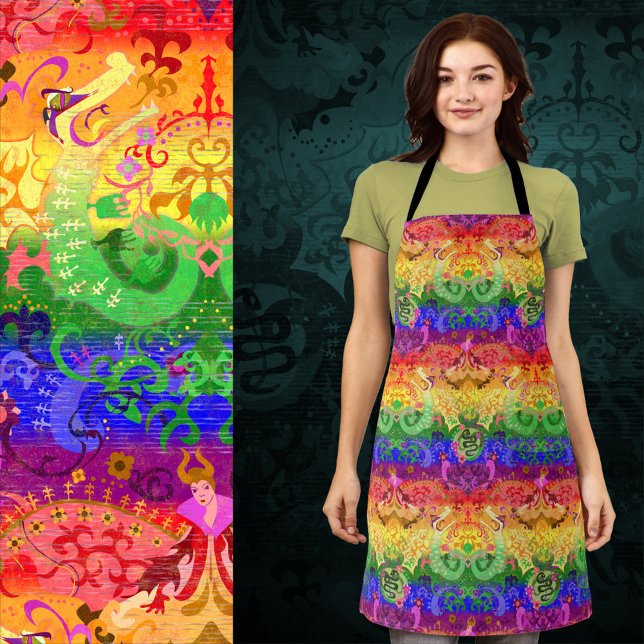 Rainbow Dragon Damask - Gay Pride Flag Colours Apr Apron (Creator Uploaded)