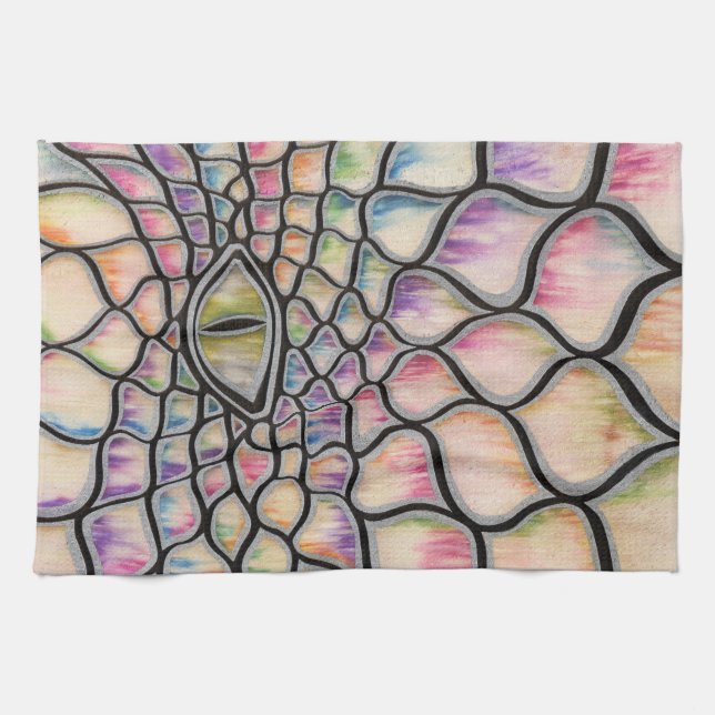 Rainbow Dragon Kitchen Towel (Horizontal)