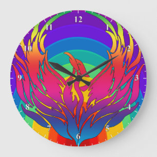 Rainbow Dragon Large Clock