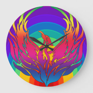 Rainbow Dragon Large Clock