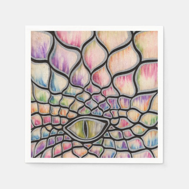 Rainbow Dragon Napkin (Front)