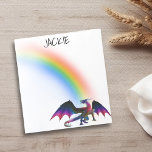 Rainbow Dragon Personalized Name  Notepad<br><div class="desc">This design was created though digital art. It may be personalized in the area provided by changing the photo and/or text. Or it can be customized by choosing the click to customize further option and delete or change the colour the background, add text, change the text colour or style, or...</div>