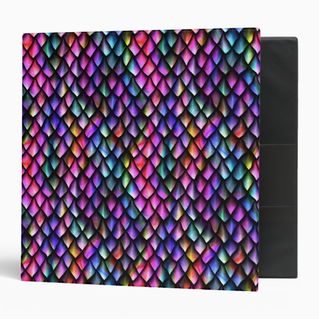 Rainbow Dragon Scales Binder (Front/Inside)
