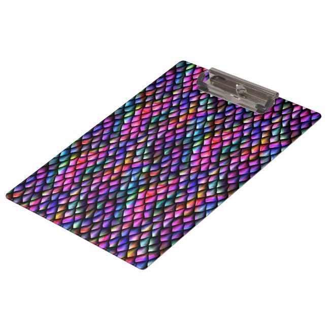 Rainbow Dragon Scales Clipboard (Angled)