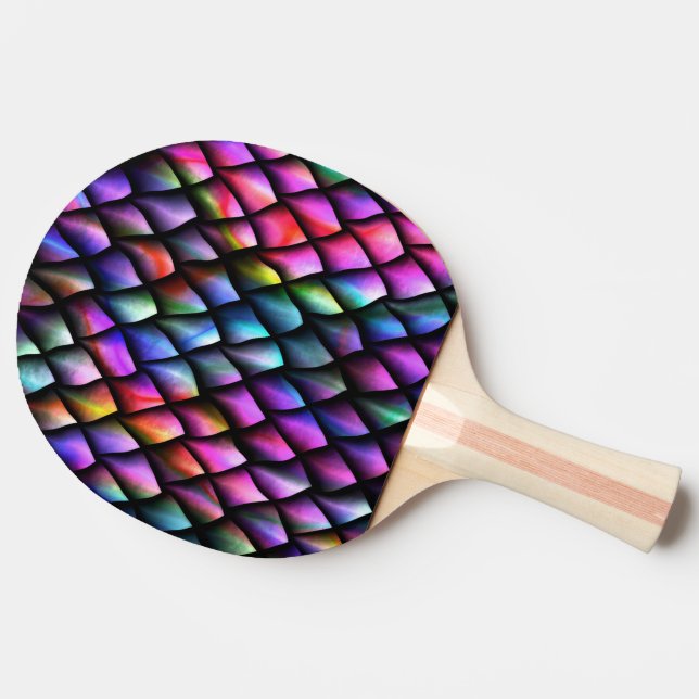 Rainbow Dragon Scales Ping Pong Paddle (Side)