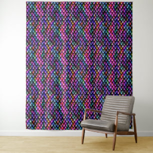Rainbow Dragon Scales Tapestry