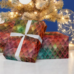 Rainbow Dragon Scales Wrapping Paper