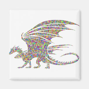 Rainbow Dragon Tribal Tattoo Idée cadeau Magnet