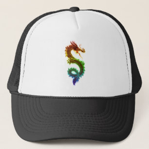 Rainbow_Dragon_Vector_ RAINBOW DRAGON COLORFUL DRA Trucker Hat