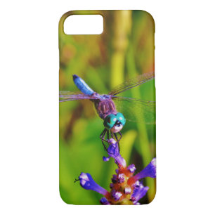 Rainbow Dragonfly and flower Case-Mate iPhone Case