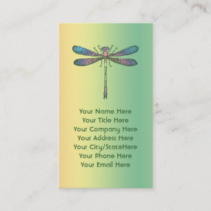 Rainbow Dragonfly Business Card