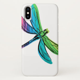 Rainbow Dragonfly iPhone X Case