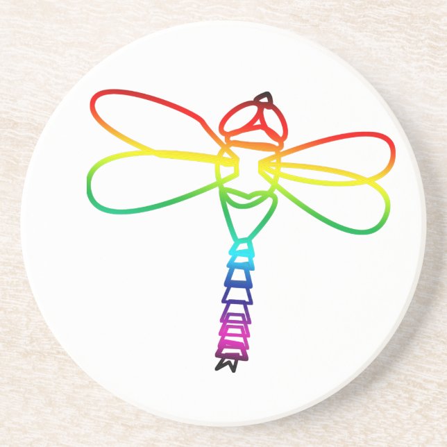 Rainbow Dragonfly Coaster (Front)